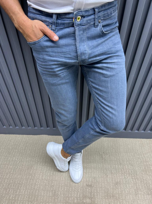 Pierre Navy Blue Mens Jeans