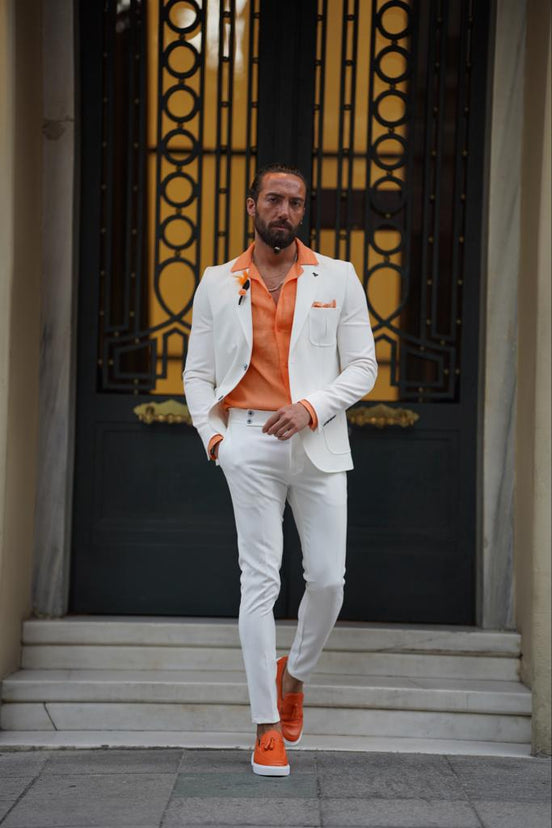 White Wool Suit