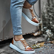 Rapid Mid Top Cap Toe Beige Sneakers