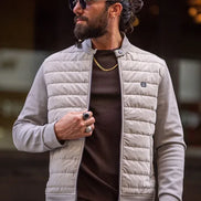 Rapid Slim Fit Zipper Beige Coat