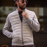 Rapid Slim Fit Zipper Beige Coat