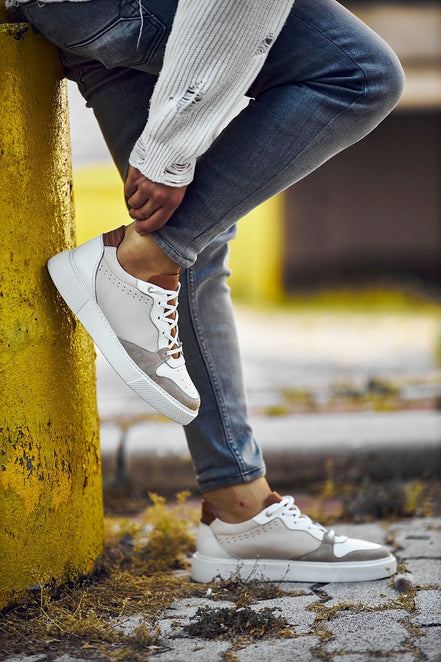 Rapid Low Top Beige White Sneakers