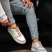 Rapid Low Top Beige White Sneakers