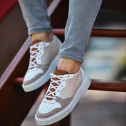 Rapid Low Top Beige White Sneakers