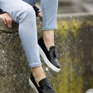 Rapid Black Patent Tassel Loafers