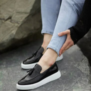 Rapid Black Patent Tassel Loafers