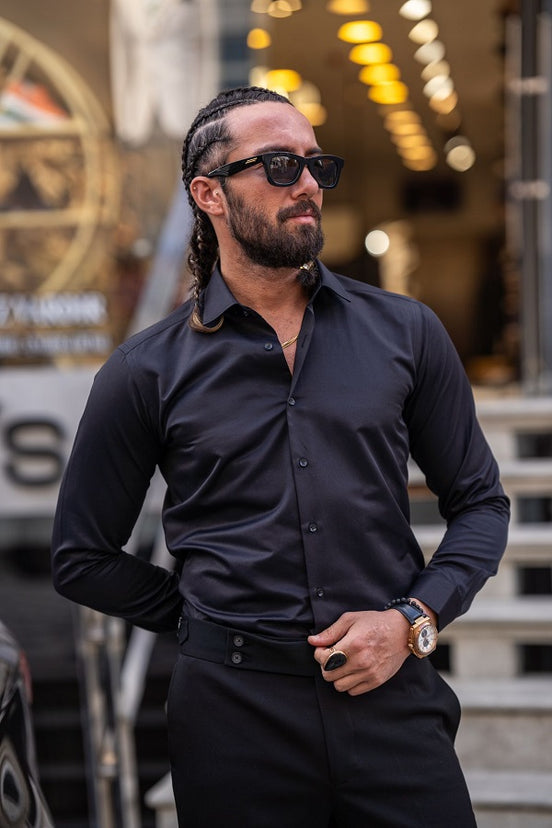 Black Cotton Shirt