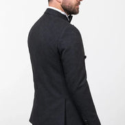 Rapid Black Slim Fit Double Breasted Tuxedo