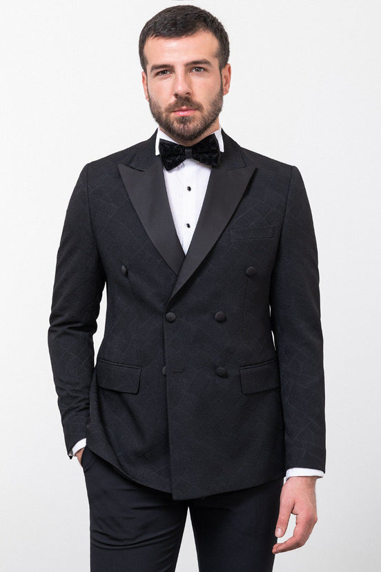 Black Double Breasted Tuxedo