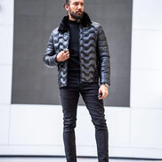 Rapid Slim Fit Black Fur Coat