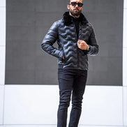 Rapid Slim Fit Black Fur Coat