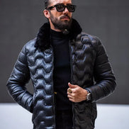 Rapid Slim Fit Black Fur Coat