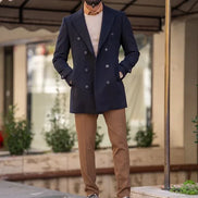 Rapid Slim Fit Black Long Coat