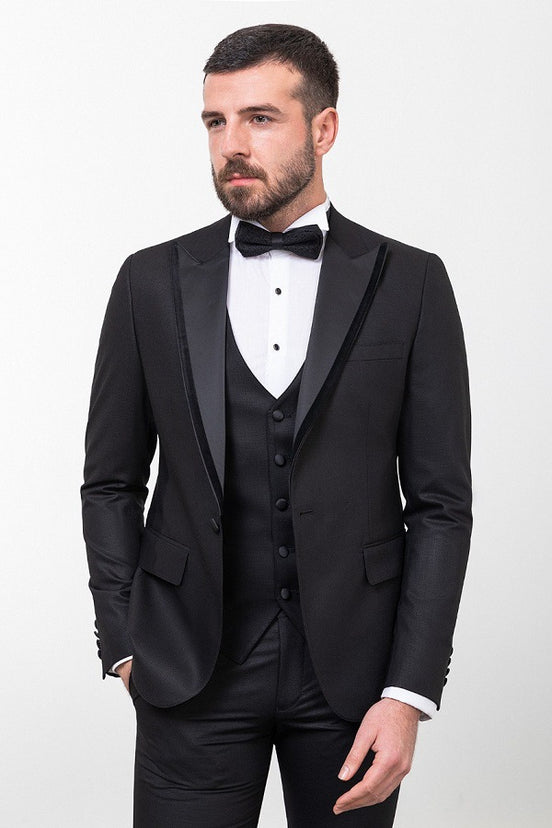 Black Velvet Lapel Tuxedo