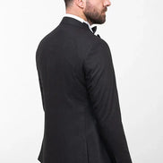 Rapid Black Slim Fit Peak Velvet Lapel Tuxedo
