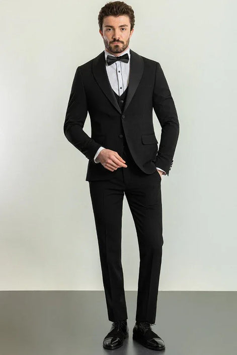 Rapid Slim Fit Shawl Lapel Black Tuxedo