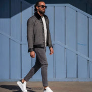 Rapid Slim Fit Side Pocket Black Jacket