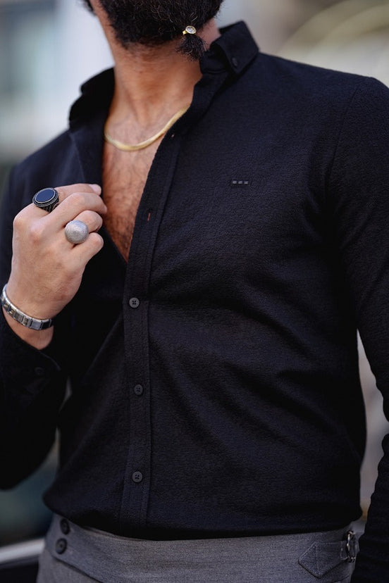 Black Cotton Shirt
