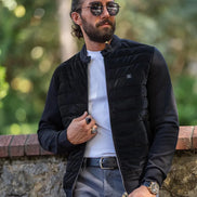 Rapid Slim Fit Zipper Black Coat