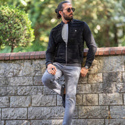 Rapid Slim Fit Zipper Black Coat