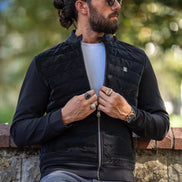 Rapid Slim Fit Zipper Black Coat