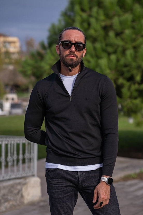Black Polo Sweater