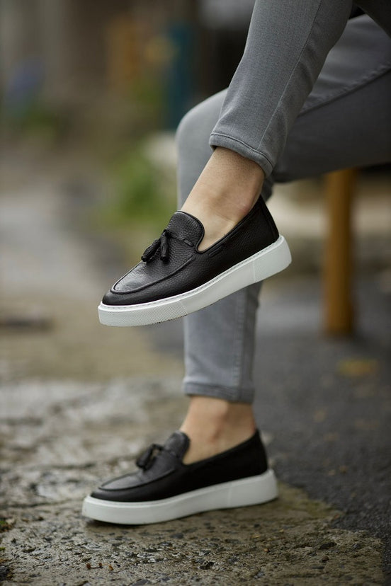 Black Tassel Loafers