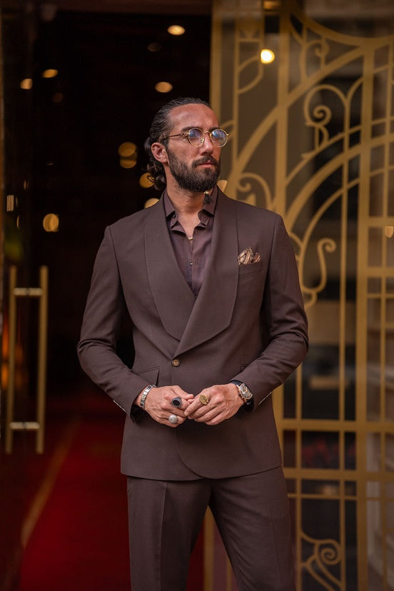 Brown 2 Piece Suit