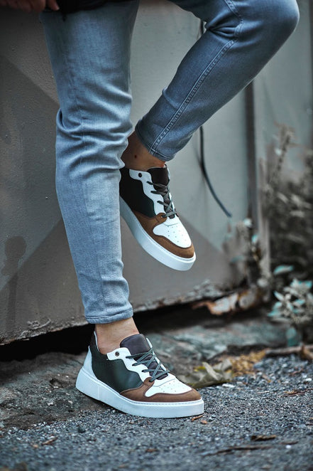 Rapid Camel Green Low Top Sneakers