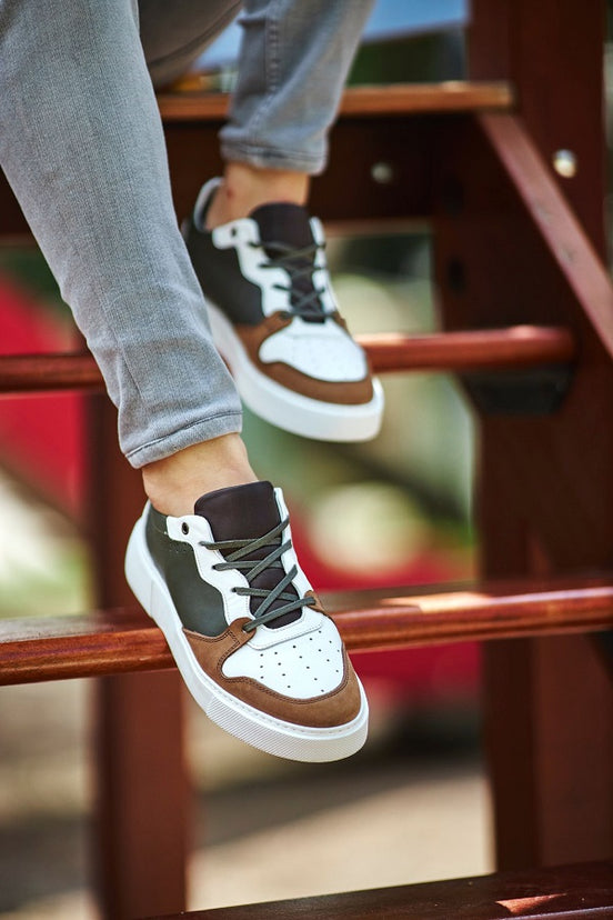 Camel Green Low Top Sneakers
