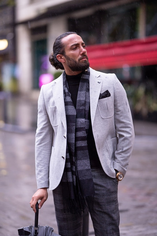 Gray Linen Blazer