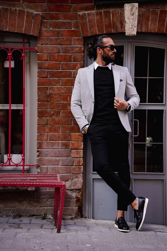 Gray Linen Blazer