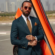 Rapid Slim Fit Green Suit