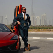 Rapid Slim Fit Green Suit