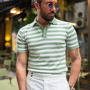 Rapid Green Striped Polo Shirt