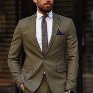 Rapid Khaki Slim Fit Notch Lapel 2 Piece Suit