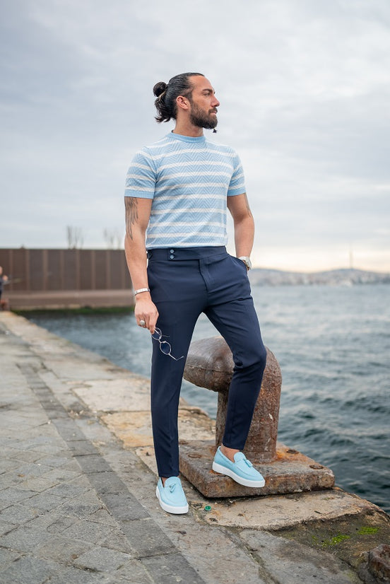 Navy Blue Chino Pants