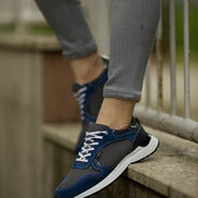 Rapid Navy Blue Suede High Top Sneakers