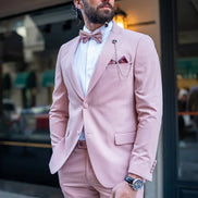 Rapid Slim Fit Peak Lapel Pink Tuxedo