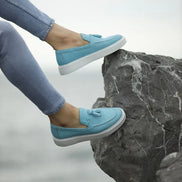 Rapid Light Blue Tassel Loafers