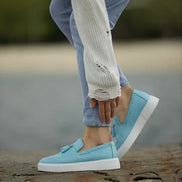Rapid Light Blue Tassel Loafers