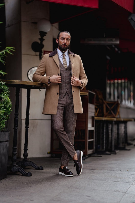 Camel Long Wool Coat