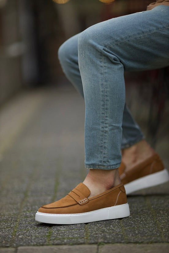 Tan Penny Loafers