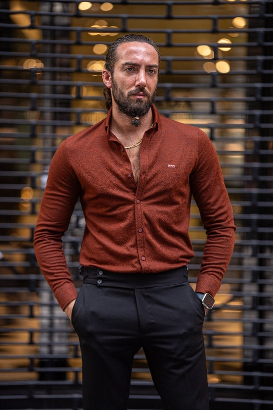 Brown Cotton Shirt
