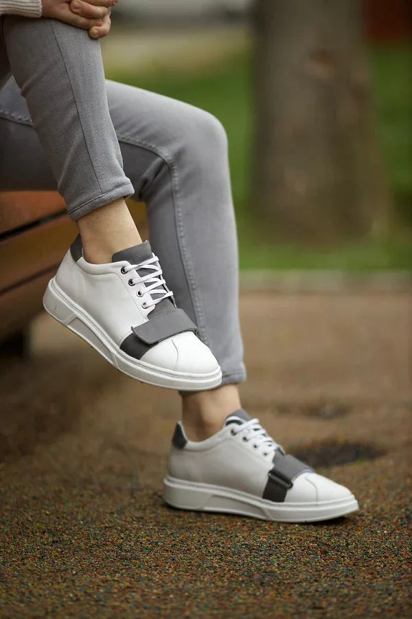 Rapid Mid Top Buckle White Sneakers