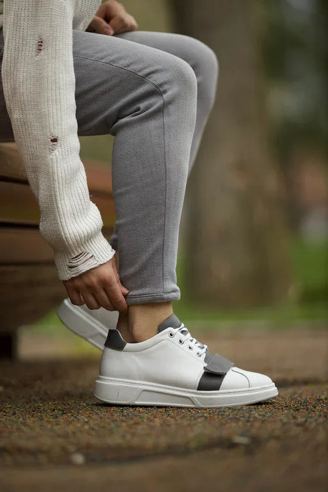 Rapid Mid Top Buckle White Sneakers