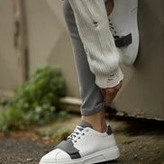 Rapid Mid Top Buckle White Sneakers