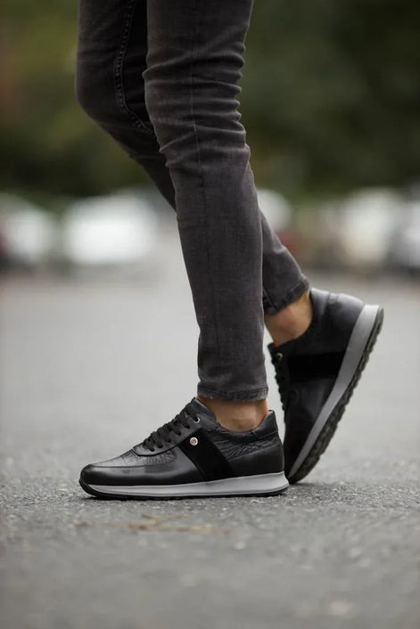 Sioux Mid Top Black Sneakers