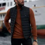 Sioux Slim Fit Black Puffer Vest