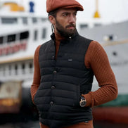 Sioux Slim Fit Black Puffer Vest